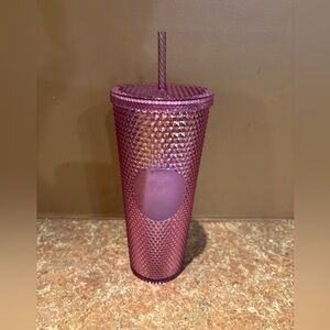 Walt Disney World 50th Anniversary Starbucks Studded Pink Tumbler Cup NEW